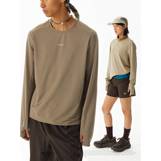 CryingCenter速干立体拼接马拉松跑步运动训练长袖T恤 哭喊中心 商品图1