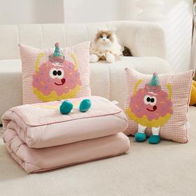 甜甜圈抱枕被子两用40*40cm（颜色随机）