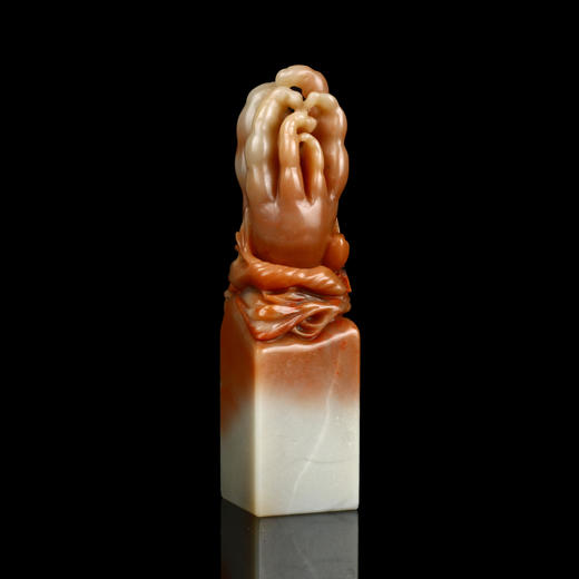 孤品017146-老挝石俏色佛手钮方章-2.8*2.8*11.1cm 商品图2