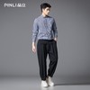 PINLI品立2025秋季新款千鸟格修身长袖衬衫男士商务休闲百搭衬衣GD253113051 商品缩略图1