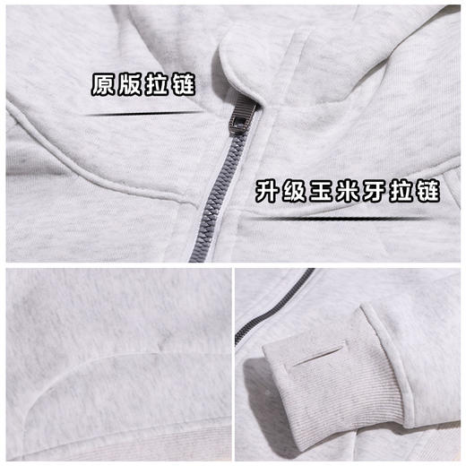 FZ-23-282修身卫衣女休闲春秋慵懒连帽瑜伽外套春季加绒户外保暖上衣 商品图3