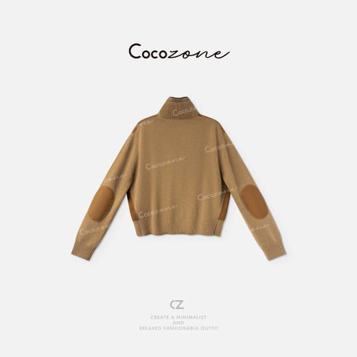 COCO ZONE 刘一一 【100羊绒】立领拉链质感皮衣 CD2A1619 商品图1