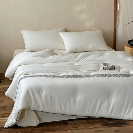 自然醒棉线绣花羊毛复合被TD 商品图1