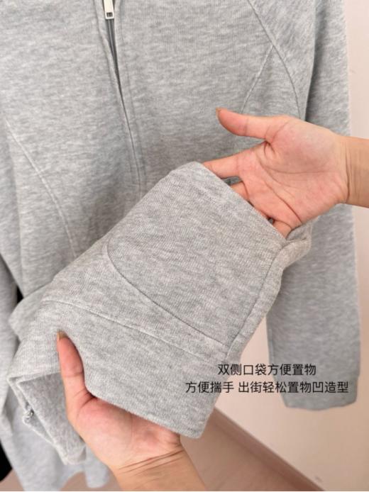 💥【花凡汐-秋款开衫连帽休闲套装666-801】💕松弛感卫衣套装真的很好穿这一套 🌞直接出门没问题 逛街上班都能穿，永远爱这种松弛感 离不开的美式套装🦪 商品图5