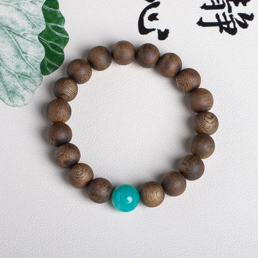 xy0569沉香+天河石单圈手串 商品图0