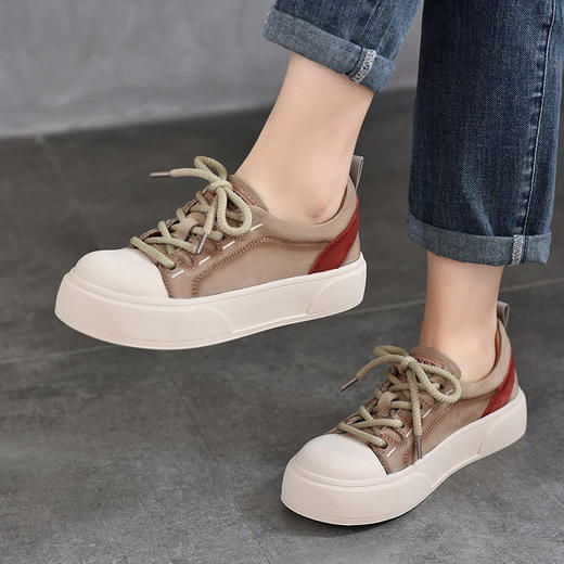 TN T75662-28运动休闲低帮单鞋包头平底板鞋拼色 商品图1