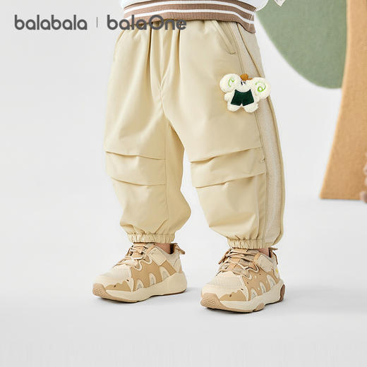 巴拉巴拉balaOne宝宝长裤加绒保暖伞兵裤女童男童装2025新款冬装 商品图2
