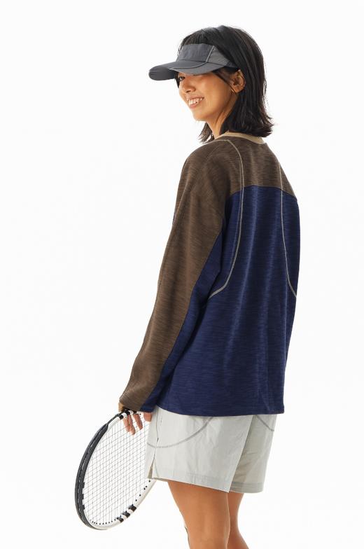 CryingCenter 糯感竹节棉撞色运动线条长袖 哭喊中心 商品图3