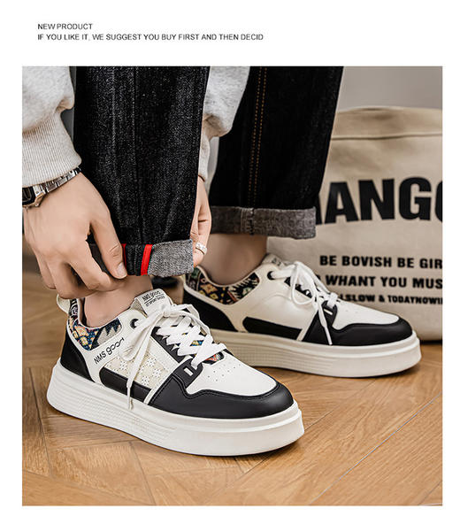 【YW】无忧购韩版学院风百搭休闲运动板鞋H1700(截单后3-5天发货) 商品图0