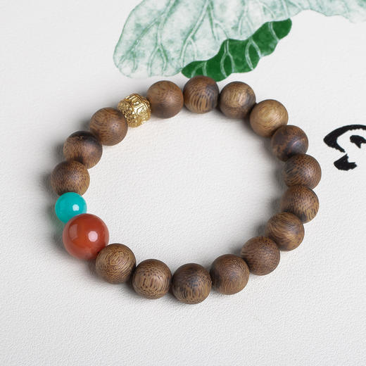 xy0571沉香+南红天河石手串 商品图2