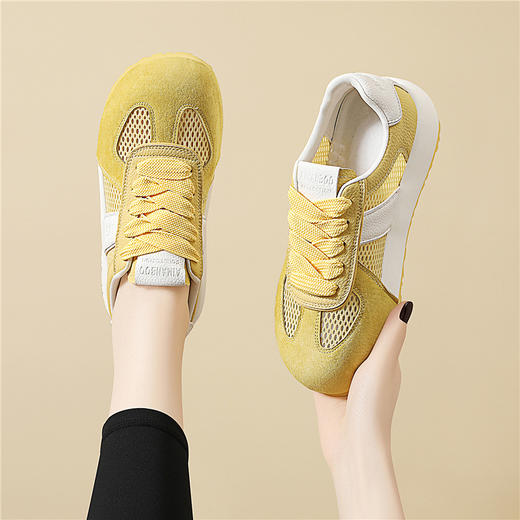 丁摩 春夏季新款休闲时尚百搭厚底板鞋新款网鞋女透气老爹运动鞋5ZF-7115 商品图0