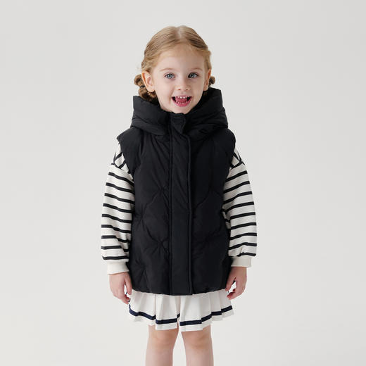 【三防】马克珍妮女童可爱熊耳朵加厚羽绒马甲2025年冬装新款550982 商品图2