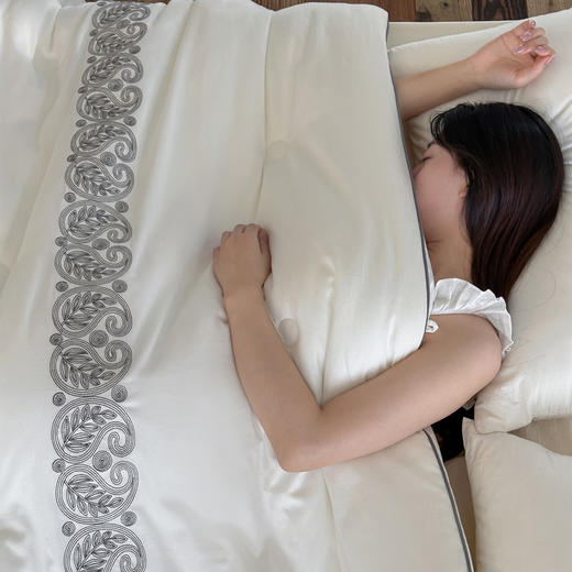 自然醒棉线绣花羊毛复合被TD 商品图9