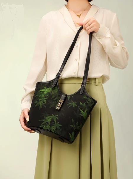 非遗香云纱桑蚕丝印花，中国风单肩包女新中式手提包百搭TX-LD120762 商品图2