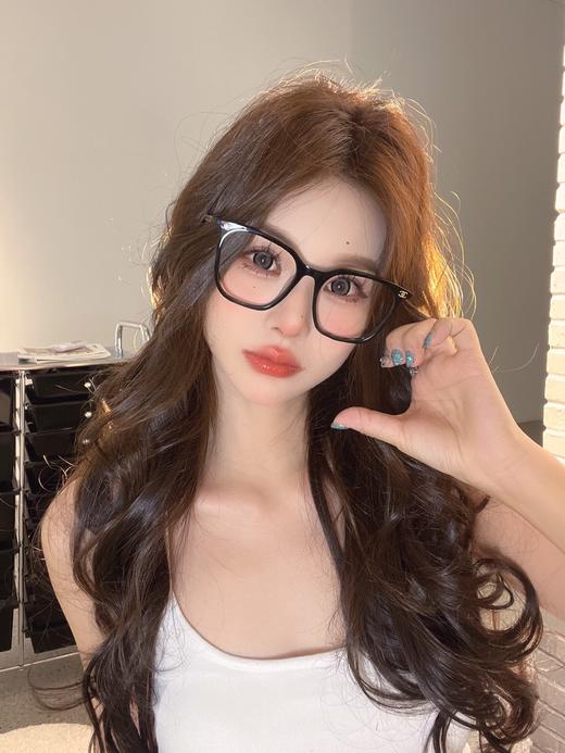 CHANEL 香奈儿 小羊皮链条镜腿 黑色平光眼镜 金属 欧版光学眼镜 PP593（JH） 商品图1