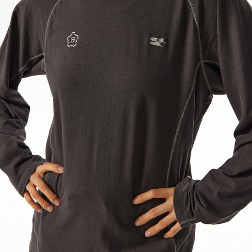 CryingCenter 麻感高捻棉重磅宽松圆领长袖tee 哭喊中心 商品图2