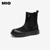 MIO米奥切尔西靴圆头厚底豹纹时装靴复古短靴女靴M255653102 商品缩略图0