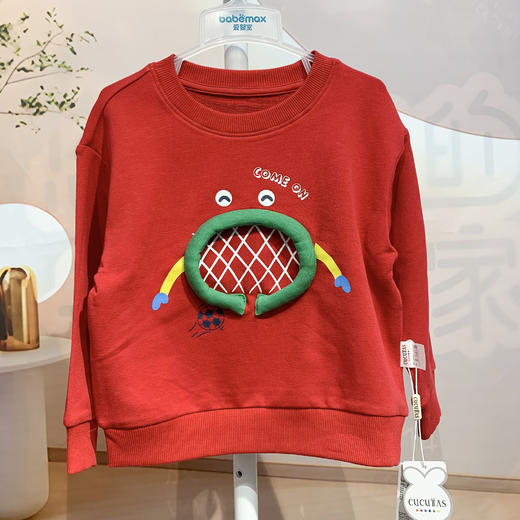 Cucutas男幼童长袖卫衣CY25AUW504橙红/米白90#-120# 商品图8