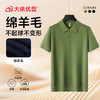 【绵羊毛】【DG】大依优型大码男装菠萝纹翻领POLO衫短袖毛衣加肥加大码宽松毛线衫内搭针织衫男士上衣 商品缩略图5