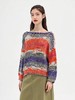 【孤品捡漏】G21粗针一字肩彩条针织毛衫-喜出 商品缩略图0