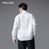 PINLI品立春季新品褶皱长袖衬衫男士纯色肌理感潮牌休闲衬衣GD253113037 商品缩略图4
