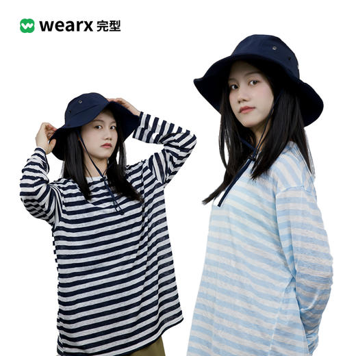 完型-宽松休闲条纹长袖 商品图3