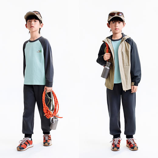 【实体店同款】男童全腰针织单裤秋季新款安奈儿童装AB536003 商品图3