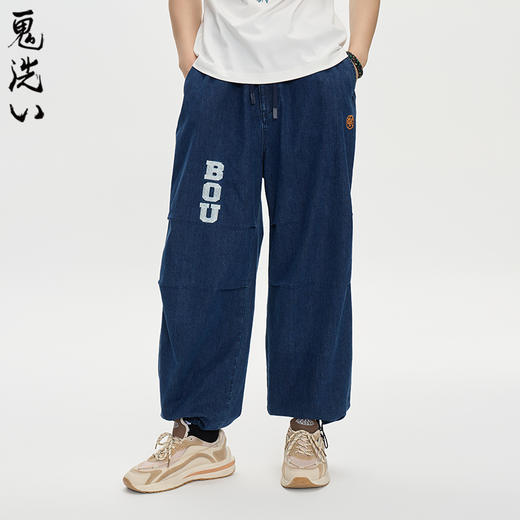 ONIARAI/鬼洗25秋季新品棒系列达摩刺绣宽松牛仔裤中性 25N4407 商品图0