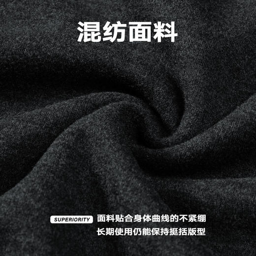 NPC潮牌亚麻混纺半开襟拉链卫衣男立领廓形落肩上新秋季NP57ST16 商品图4