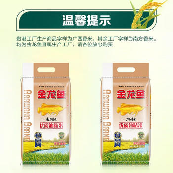 金龙鱼 南方大米 优质油粘米 煲仔饭米 籼米  20斤 /粮油调味 /米 /油粘米 商品图3