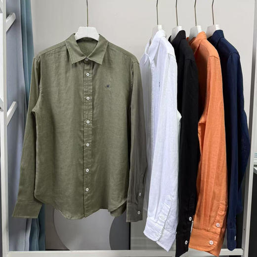 拉满的一款！2025春夏新款刺绣小众设计师款亚麻翻领衬衫外套上衣女款！ 商品图1