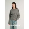 MAISON CECILE 四色/宽松随性设计感圆领蝙蝠袖休闲上衣 商品缩略图1
