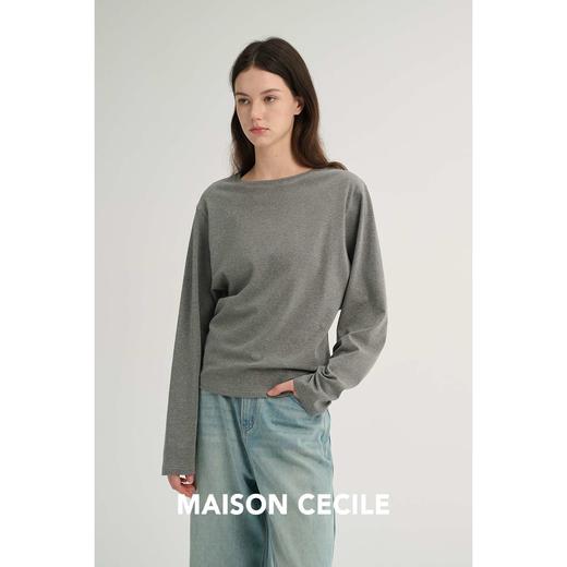 MAISON CECILE 四色/宽松随性设计感圆领蝙蝠袖休闲上衣 商品图1
