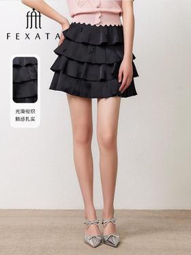3楼FEXATA服饰(新百)     时尚多层荷叶边短裙