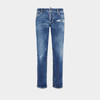 DSQUARED2 女士徽标贴片中号 Perfecto Wash Jenna 牛仔裤 蓝色 S75LB1096 S30872 470 商品缩略图0
