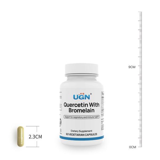 UGN Quercefit® 槲皮素菠萝蛋白酶复合胶囊/20倍吸收脂质体槲皮素，效期至27年1月（60粒/瓶） 商品图4