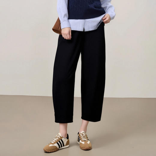 雀说通勤风西装裤女装秋装新款职业装休闲直筒裤小个子超垂裤子AL58081 商品图1