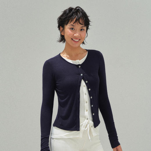 Ariseism 美式复古长袖T恤女秋季新款修身上衣 商品图0