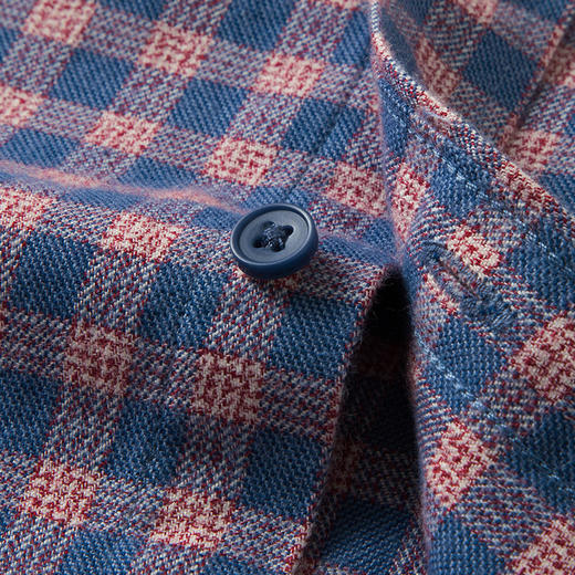 【全棉】罗蒙秋冬长袖格子衬衫厚款保暖时尚日常百搭休闲男士长袖衬衣 商品图7