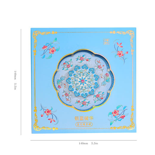 【珠链随身镜礼盒】银蓝凤鸣可悬挂博物文创镜子文创随身便携化妆镜高颜值桌面镜子 商品图5