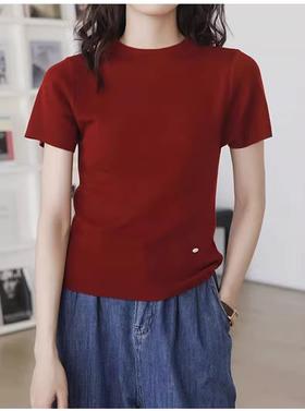 【门店同款】ENJOY秋季基础圆领针织打底衫 164944198