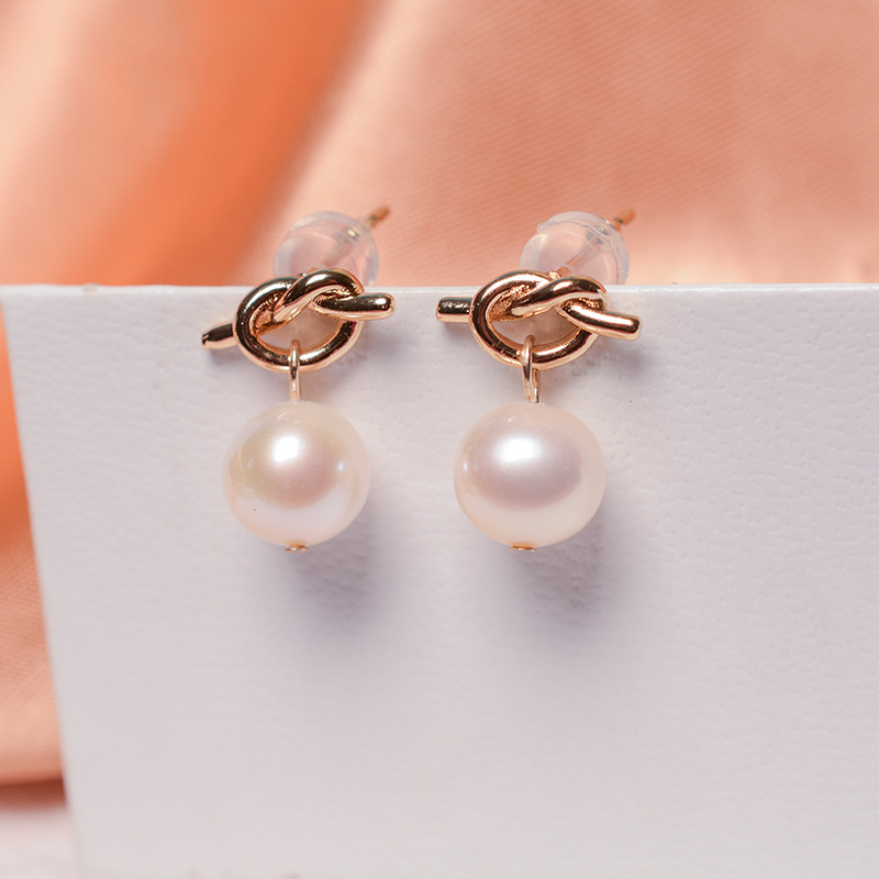 法式天然淡水珍珠耳环2021甜美ins复古不规则