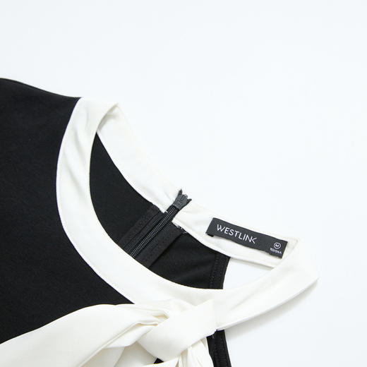 西遇法式千金蝴蝶结露肩长袖T恤女秋季辣妹修身短款针织上衣V2551150 商品图5