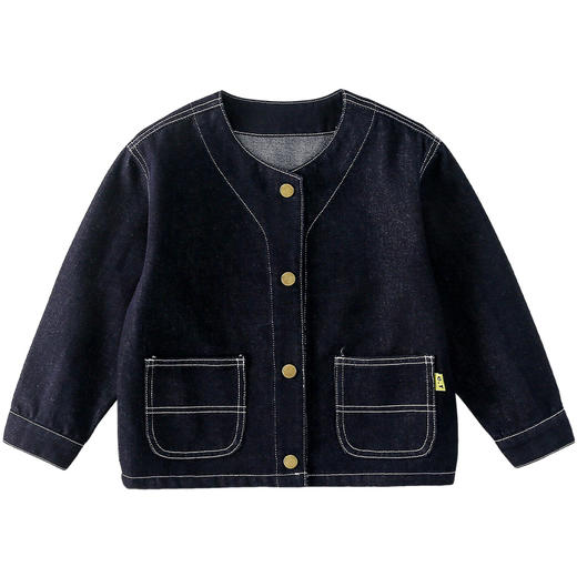 棉花堂防褪色V领软牛仔童装外套——FA52034 商品图11