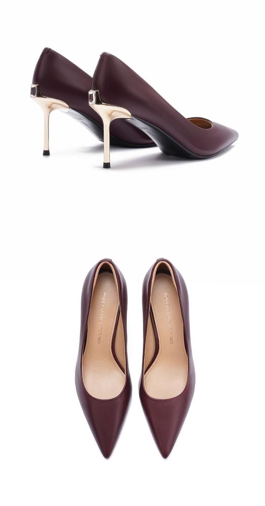 诺贝达新款尖头单鞋法式气质高跟鞋通勤女鞋时尚浅口单鞋 商品图5