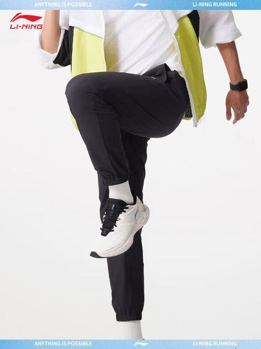 李宁反光速干凉爽束脚运动长裤男25春季新款简约大方跑步裤子AYKV129 商品图4