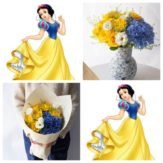 【花艺师力荐 — 致敬经典花束】(蜡笔小新花束\白雪公主花束\哈尔的移动城堡花束\星月夜花束) 冷链；昆明发货 商品图1