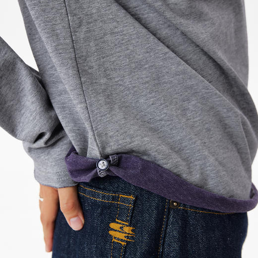 CryingCenter 小v领正肩双色卷边长袖tee 哭喊中心 商品图7