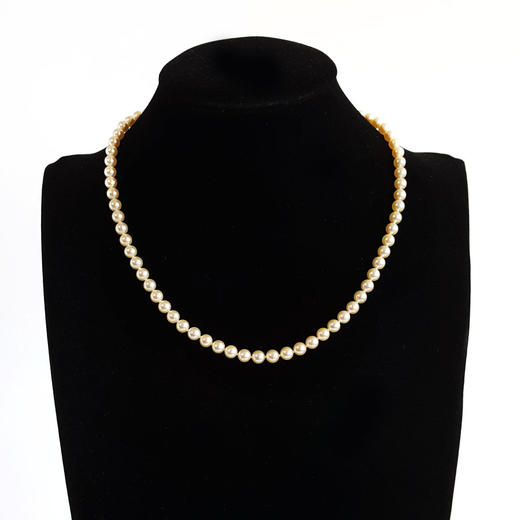 【天然正品】AU750收藏级黄金镶天然近完美约5.5-6MM真科研大证极光羽皇金南洋海水珍珠项链5.5-6MM链长：46CM女性现售价：4880！210825NJM13 商品图2