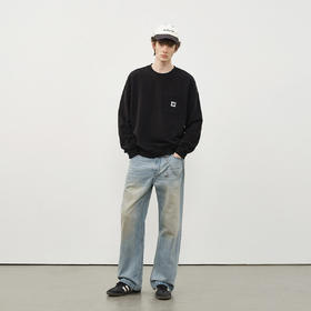 714street水洗做旧复古牛仔裤男2025秋潮牌纯棉直筒cleanfit裤子